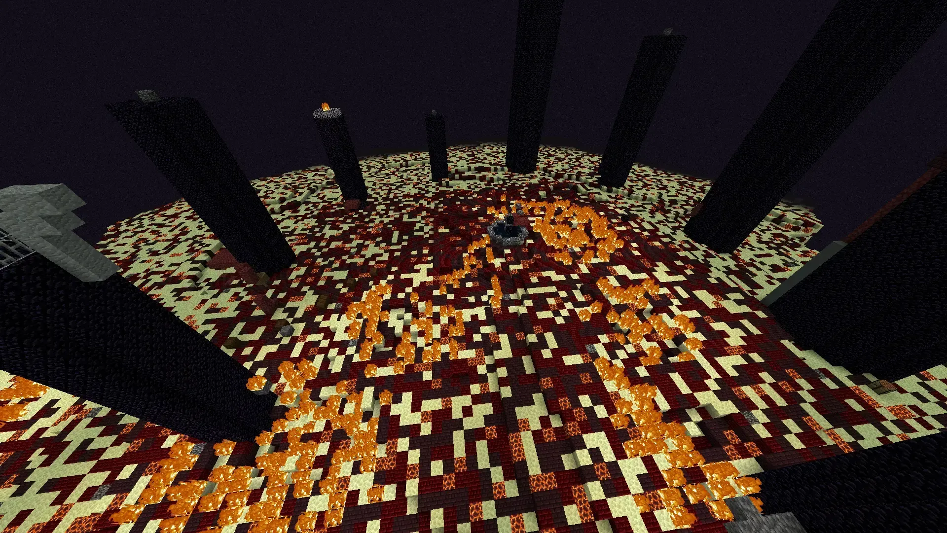 el end de minecraft diseñado con un furia de fuego
